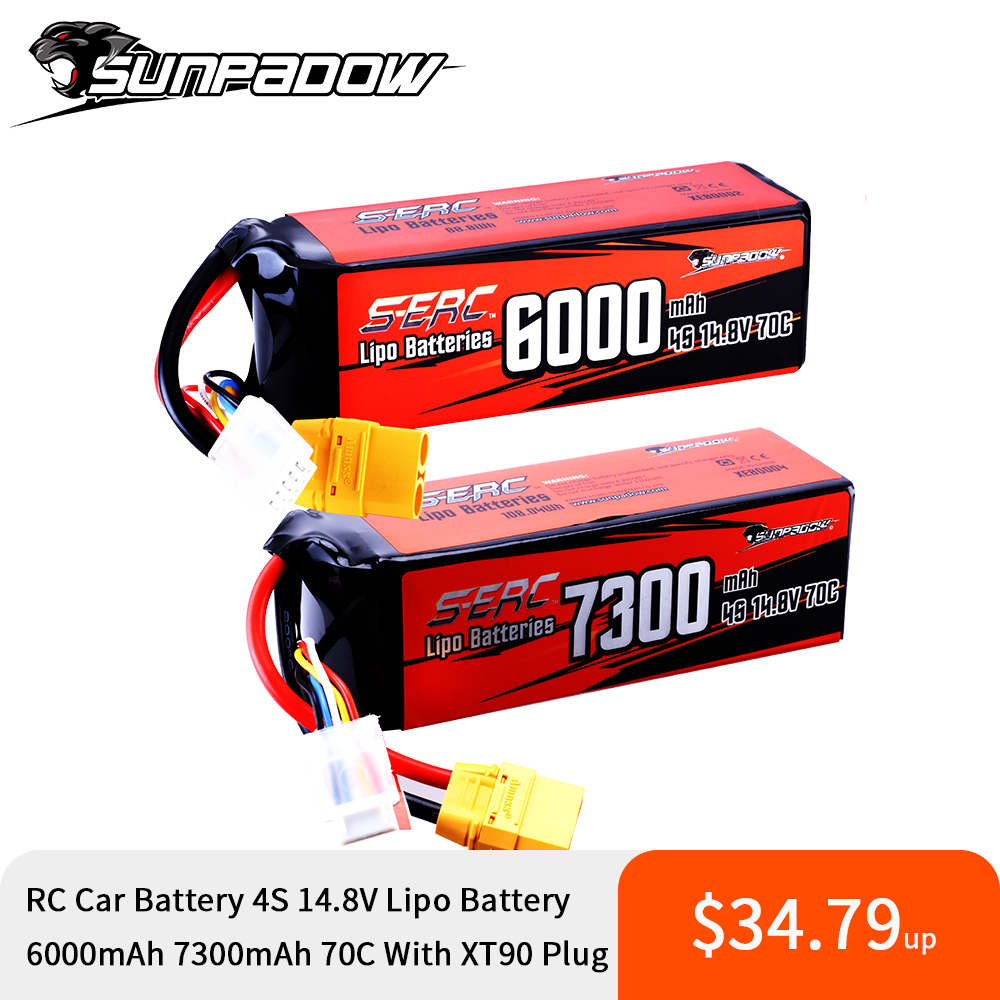 4S Lipo Battery 14.8V 6000Mah - Sunpadow 4S Lipo Battery for 6000mAh