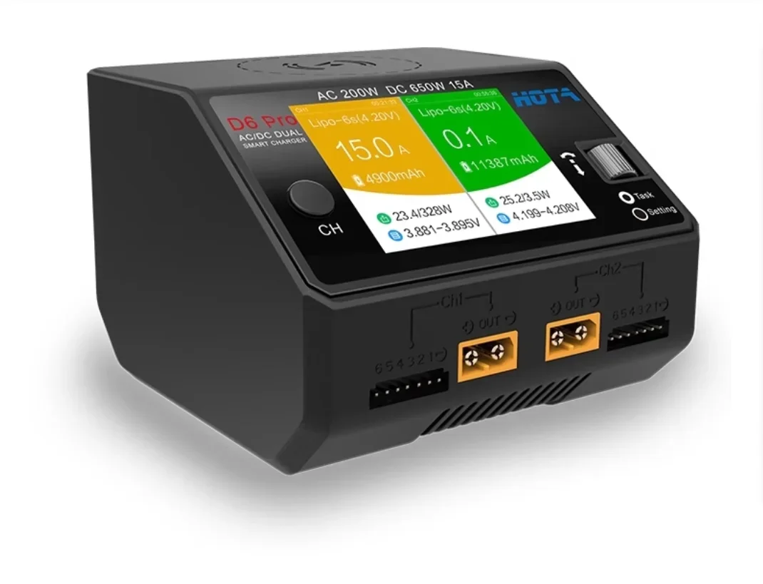 HOTA D6 Pro AC/DC Dual Channel - огляд і ціна Hota D6 Pro Dual Lipo Charger