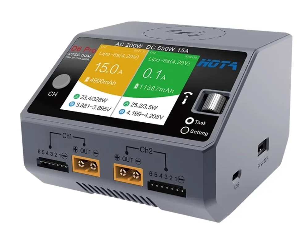 HOTA D6 Pro AC/DC Dual Channel - огляд і ціна Hota D6 Pro Dual Lipo Charger
